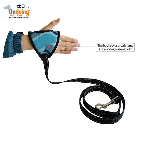

dog leashes set hand adjustable pet dogs leash with rope chain walking collar collars &