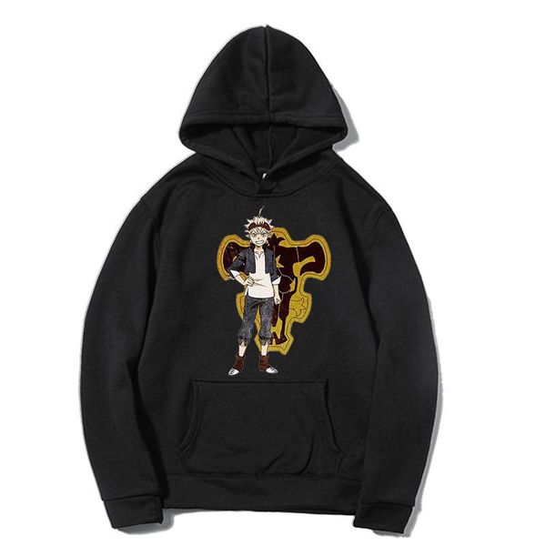 

men's hoodies & sweatshirts fashion black clover sweatshirt casual print korean style thicken winter dino