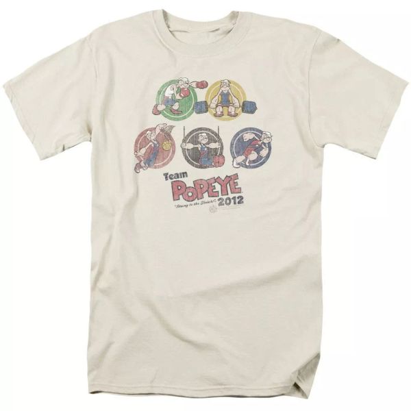 

popeye team popeye "cream" color t-shirt sizes s-3x new, White;black