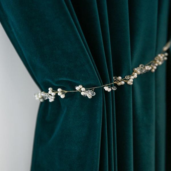 

nordic simple curtains for living dining room bedroom solid color chenille thickened finished product customization curtain & drapes