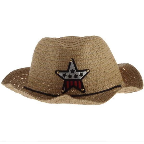 

wide brim hats cute baby kids children boys girls straw western cowboy sun hat cap gift, Blue;gray