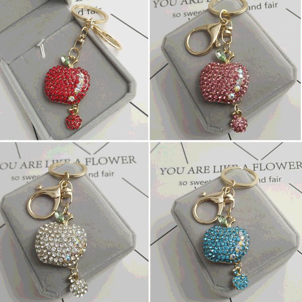 

fine key chain creative car hanging full christmas small apple bag pendant factory wholesale, Silver