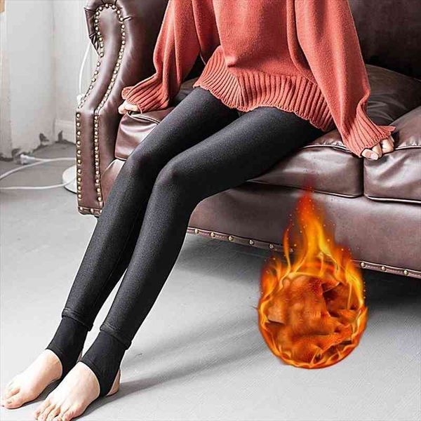 

fashion winter black high waist inner plus golden velvet elastic large size thick warm women leggings