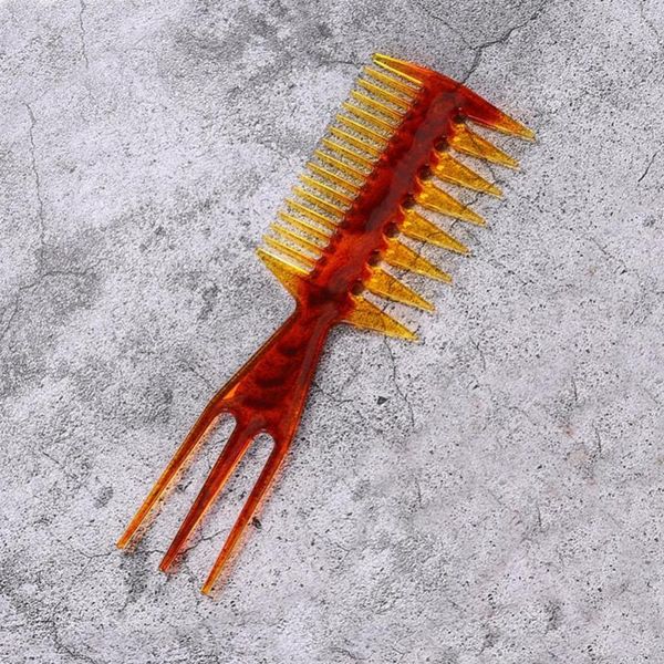 

hair brushes 50% 2pcs/set double sided hairbrush dye detangling tint comb barberes stylist tool, Silver