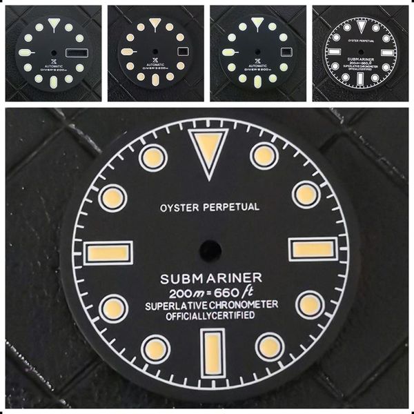 

repair tools & kits watch dial 28.5mm for nh35 japanese automatic movement green luminous modify x style face insert calendar part accessoir