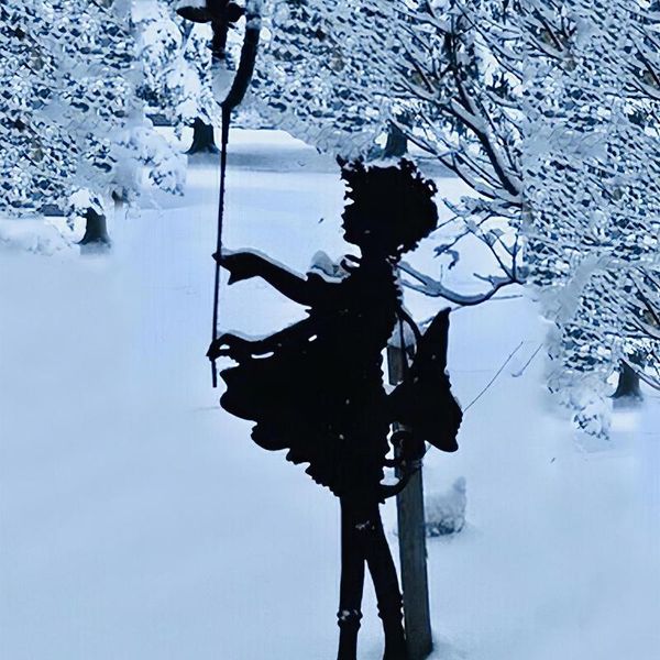 

decorative objects & figurines butterfly girl large vintage metal silhouette sculpture for the garden or yard art memorial fairy statue deco
