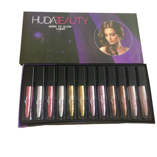 

brand makeup lip gloss eye shadow lipstick 6 colors 12pcs/set in stock