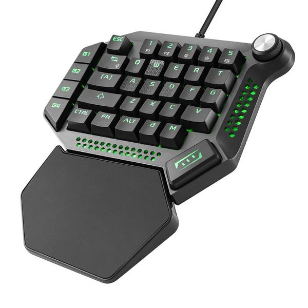 

mechanical keyboard one-handed game rgb 35 keys for lappc gaming keypad keyboards