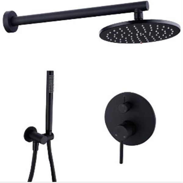 

yiyu brand full copper dumb dark flower shower set faucet bathroom sets