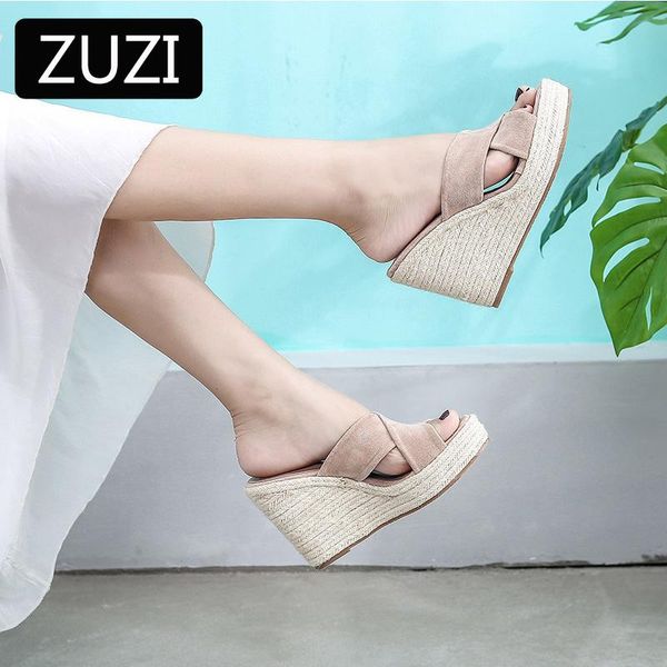 

espadrilles wedge sandal women's summer shoes natural jute woven platform high heel slippers casual, Black