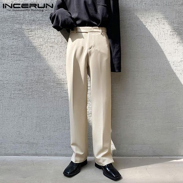 

men leisure solid color pants korean style straight casual trousers man zipper loose joggers fashion baggy bottoms s-5xl men's, Black