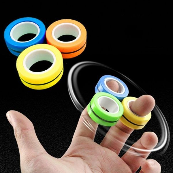 

anti-stress magnetic rings fidget unzip toy magic ringtools children magnetic ring finger ring decompression toys