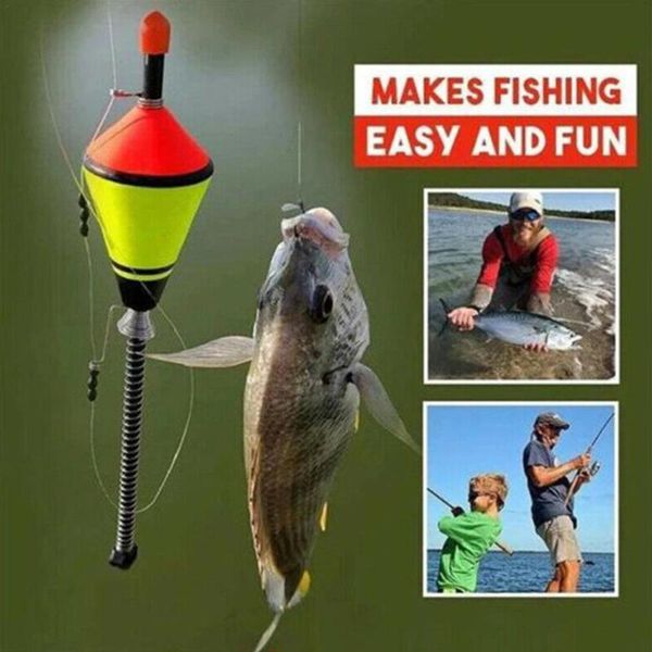 

portable automatic fishing hook fully bobbers tackle bite float a7b4 hooks