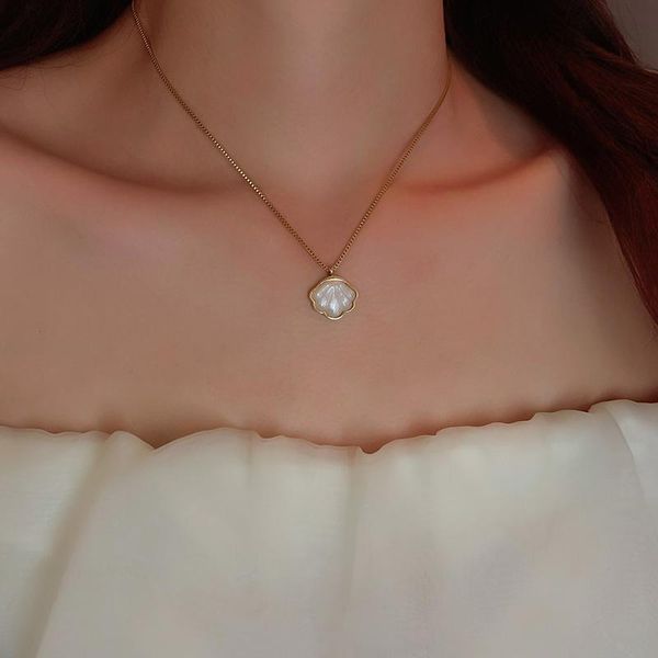 

pendant necklaces necklace for women fashion bohemia starfish shell retro titanium steel jewelry simple gifts, Silver