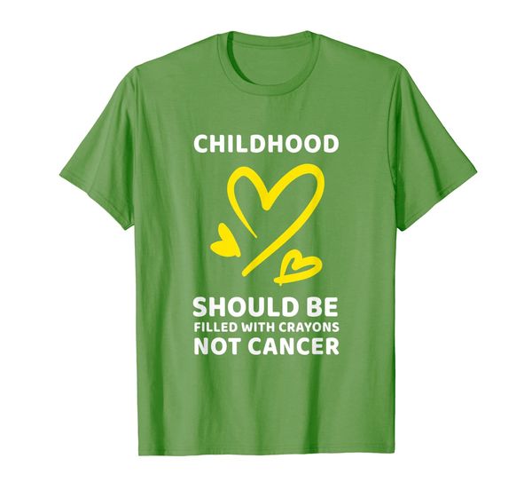 

childhood cancer awareness crayons not cancer t-shirt, White;black