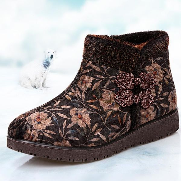 

boots women female shoes woman winter boot fashion casual warm 2021, Black