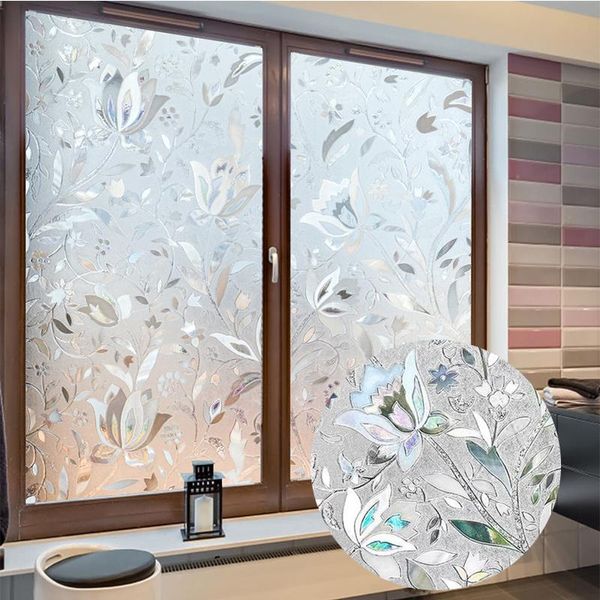 

window stickers 3d self-adhesive privacy films frosted translucent heat insulation sunscreen static glass sticker bedroom office