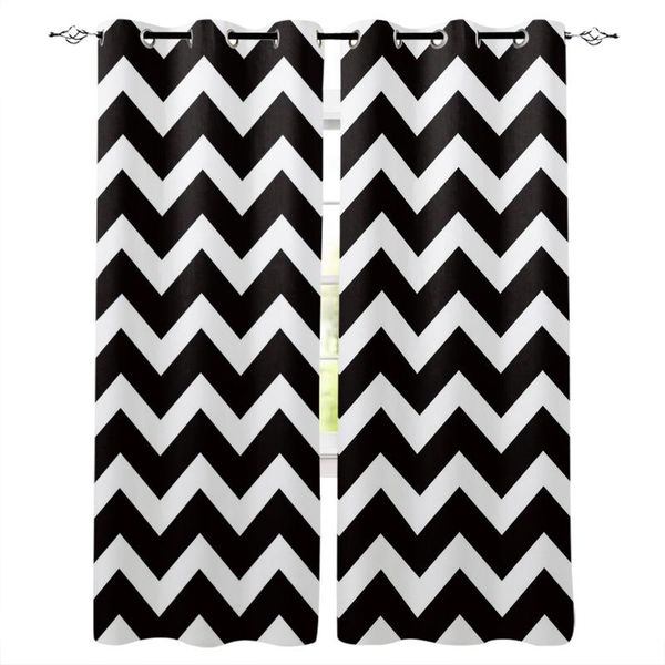 

curtain & drapes simple black and white ripple curtains for living room child bedroom window treatment blinds kitchen
