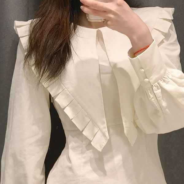 

casual dresses ur autumn white sweet sen department doll collar lapel waist long-sleeved dress wl36r7en2000, Black;gray