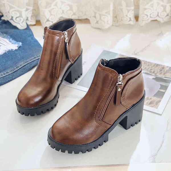 

boots winter leather bombs from plutonium ankle snow boots heels casual women's shoes designer chelsea mujer 395i, Black