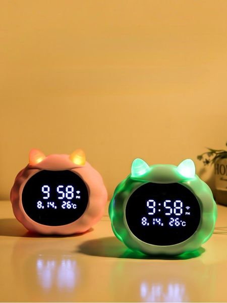 

other clocks & accessories fashion simple alarm kids voice control plastic night light student silent despertador room decor bs50ac
