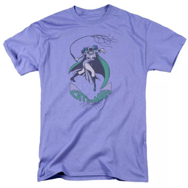

catwoman kitten with a whip t-shirt dc comics sizes s-3x new, White;black