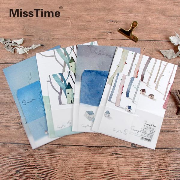 

9pcs/set 3 envelopes + 6 writting paper creative hometown series envelope for gift korean stationery packing bags