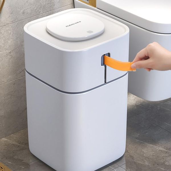 

waste bins kitchen trash can with lid automatic packaging large capacity household kosz na smieci products df50ljt