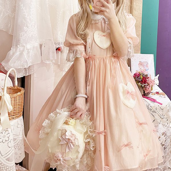 

luxury casual dresses soft sweet girl op drs sweet girl chiffon lolita princs drs, Black;gray