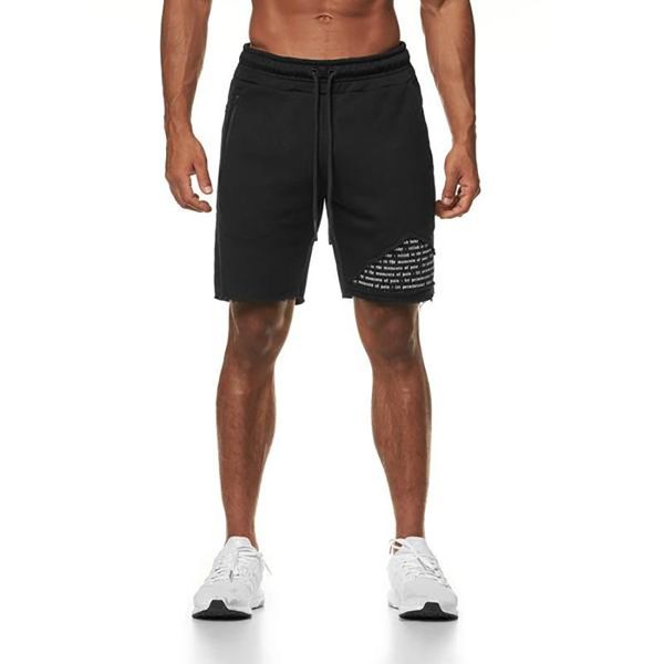 

men's shorts 2021 style joggers sweatpants fashion casual pants men gyms workout cotton sportswear fitness track printing, White;black