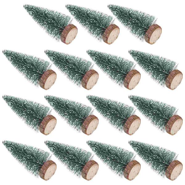 

christmas decorations 15pcs lovely trees portable xmas small simulation tree
