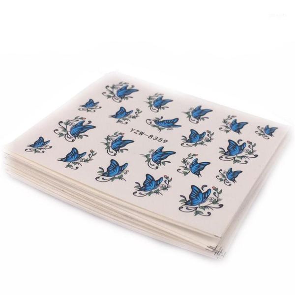 

24pcs diy butterfly nail sticker art pattern 3d girl manicure decal may17 hw1, Black