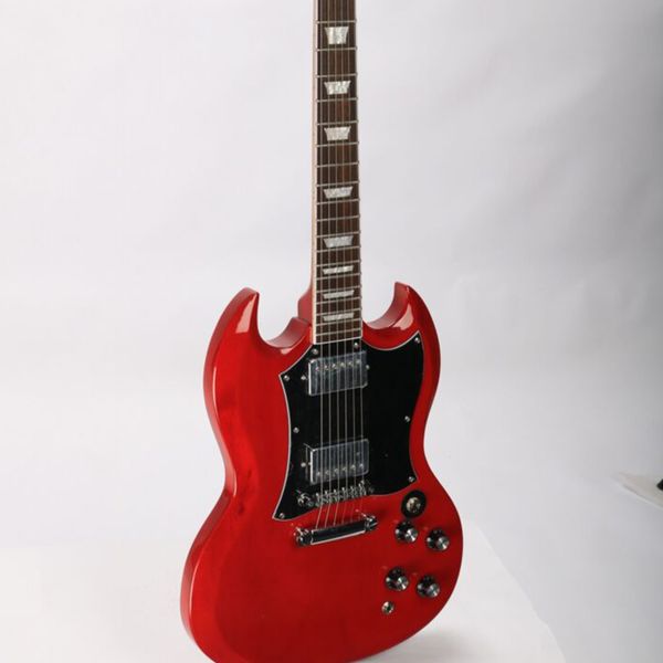 

6 string custom electric guitar tom bridge style chrome hardware big pickguard mahogany body rosewood fingerboard