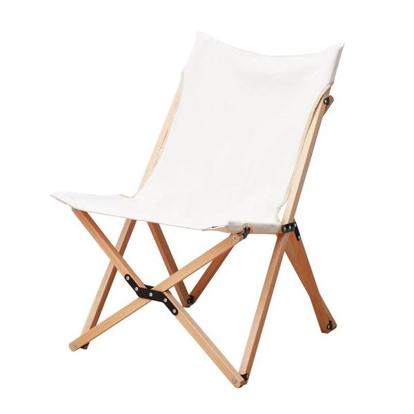 

camp furniture solid wood folding chair back beach outdoor butterfly camping pography portable canvas