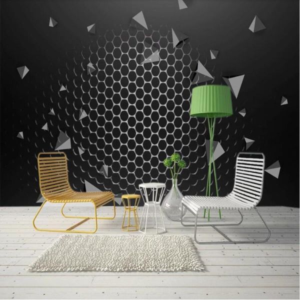 

wallpapers custom large wallpaper mural 3d modern geometric iron mesh line background