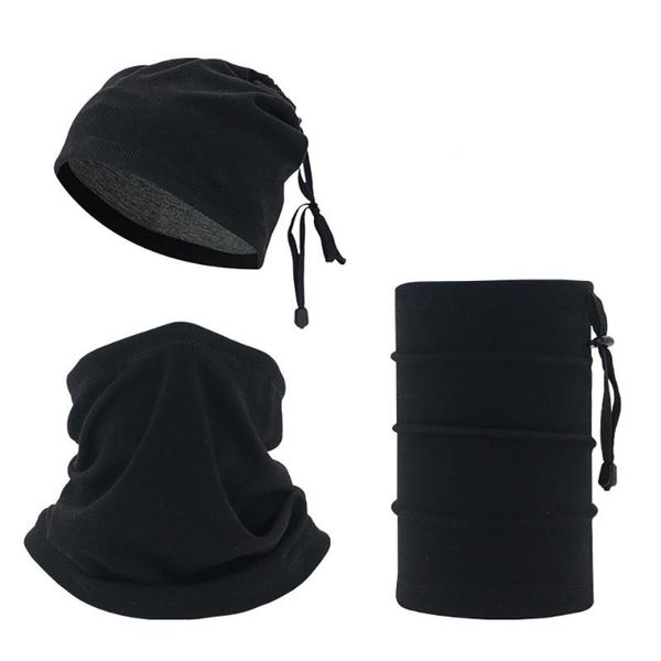

cycling caps & masks winter mountaineering turban outdoor multi-function warm and cold windproof hiking riding mask fishing bib, Black