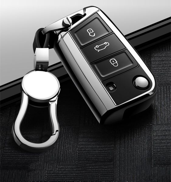 

hight quality pc + tpu key cover key case protective shell holder for vw new passat lavida tiguan car holder shell