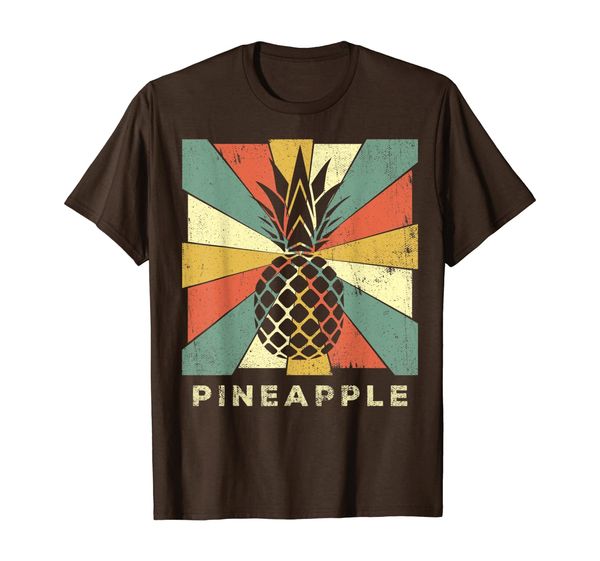 

vintage pineapple retro gift t-shirt, White;black