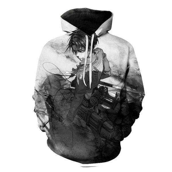 

attack on titan heart comfortable men is a 3d printed hoodie visual impact party punk goth round neck sweatshirt hoodie, Black