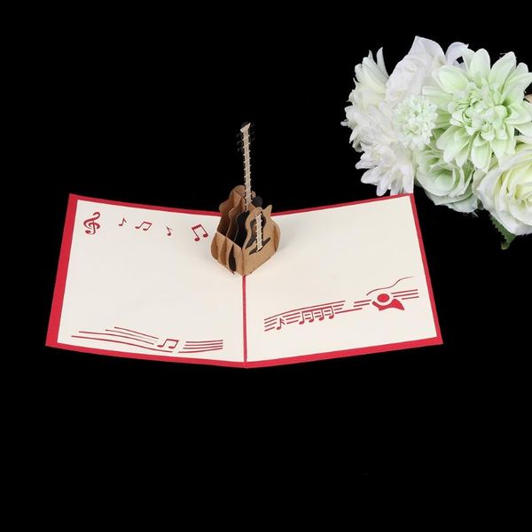 

greeting cards 3d retro guitar up card birthday wedding baby shower valentine