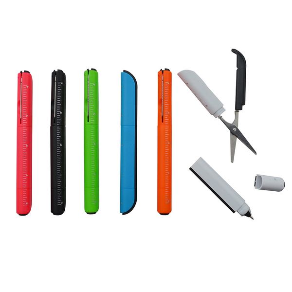 Шариковые ручки стиль складные ножницы студент безопасности ножницы офисные резки поставки школьные ручные инструменты