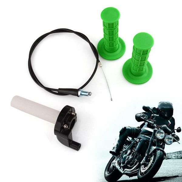 

140cc 150cc set 200cc throttle handle cable dirt bike grip quick action handlebars