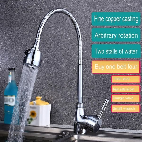 

kitchen faucets and cold sink faucet universal rotating bendable