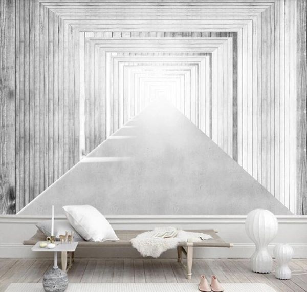 

wallpapers custom 3d mural wallpaper europe and america black white wood space bar coffee shop background wall