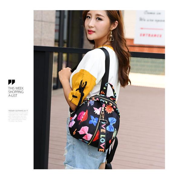 

backpack s3587 - leisure multi-function trend solid color large capacity