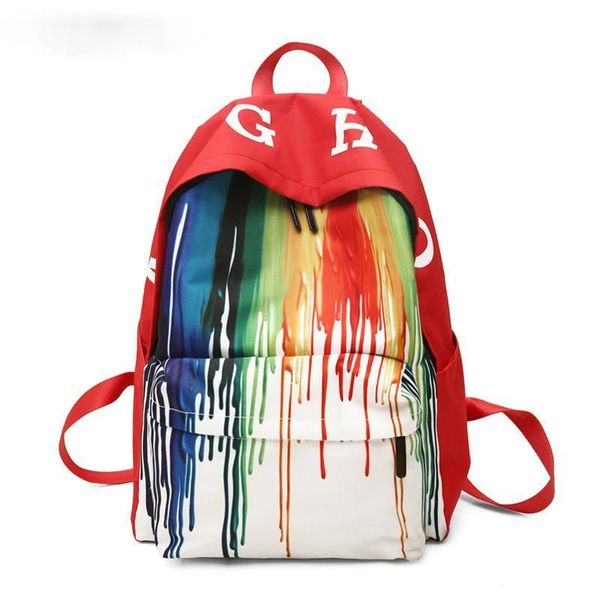 

backpack korean style for women multi pocket printed travel backpacks female school bag teenage girls