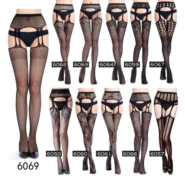 Taille Sexy Sockenstrumpfhose Netzstrümpfe Oberschenkelhohe Socken Netznetzstrumpfhose passend für Damenunterwäsche Leggings