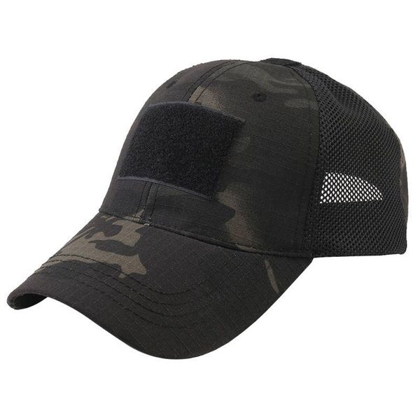 

summer outdoor camouflage adjustable cap mesh military army fishing hunting hiking baseball casual caps hats, Black;white