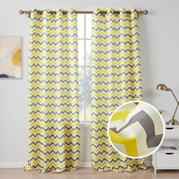 

curtain & drapes european and american striped printing curtains modern simple wind light youth bedroom living room luxury the