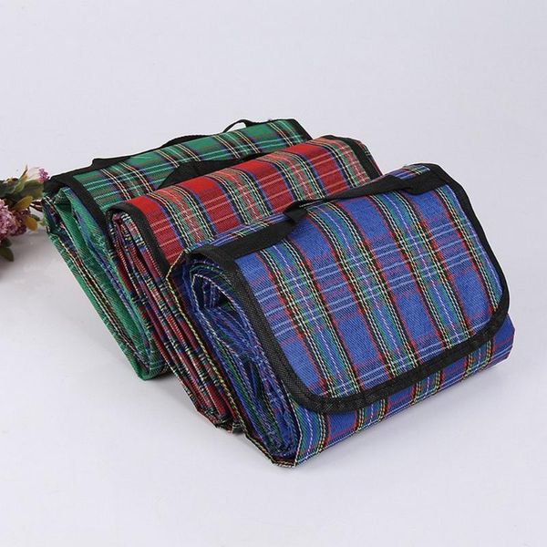 

150x180cm picnic mats waterproof outdoor camping beach mat portable baby climb play plaid blanket foldable sleeping pad pads